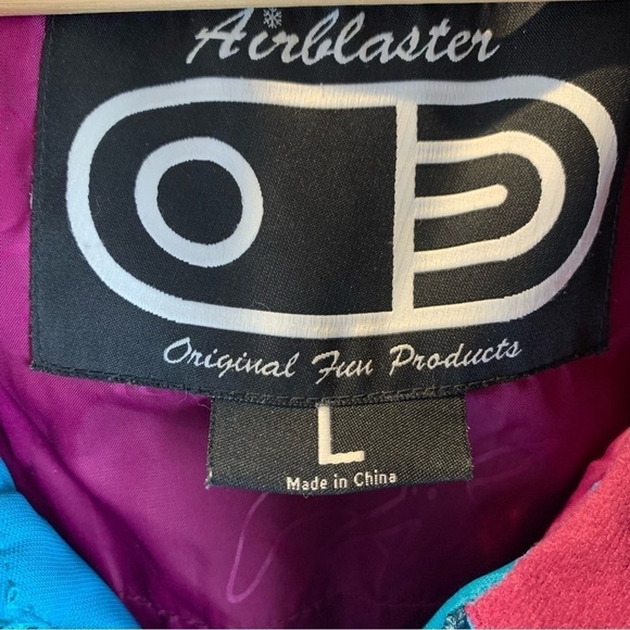 Airblaster Teal Plum Ski Snowboard High Collar Parka Jacket Women's sz  L - Picture 3 of 11